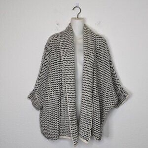 Lineamaglia Cardigan Sz M Chunky Oversized Wool Alpaca Blend Minimalist Neutral